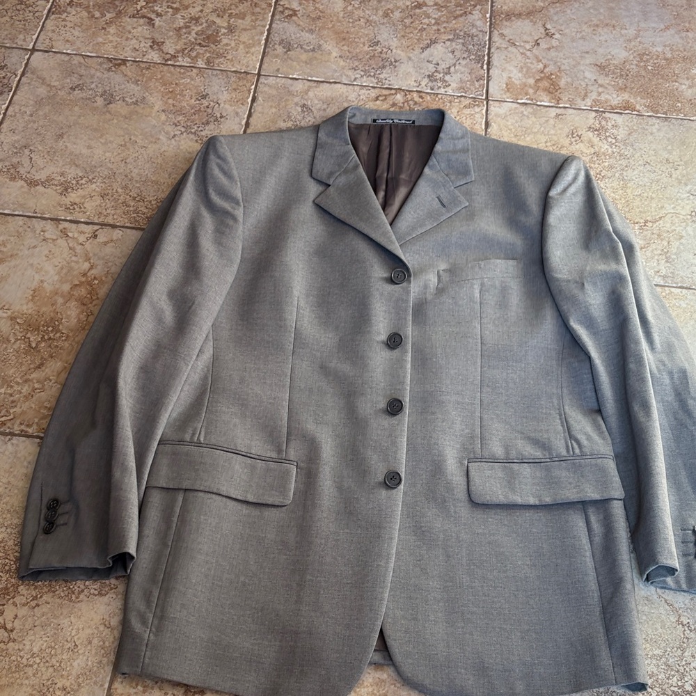 Italian Classic Gray Men's Blazer 42R